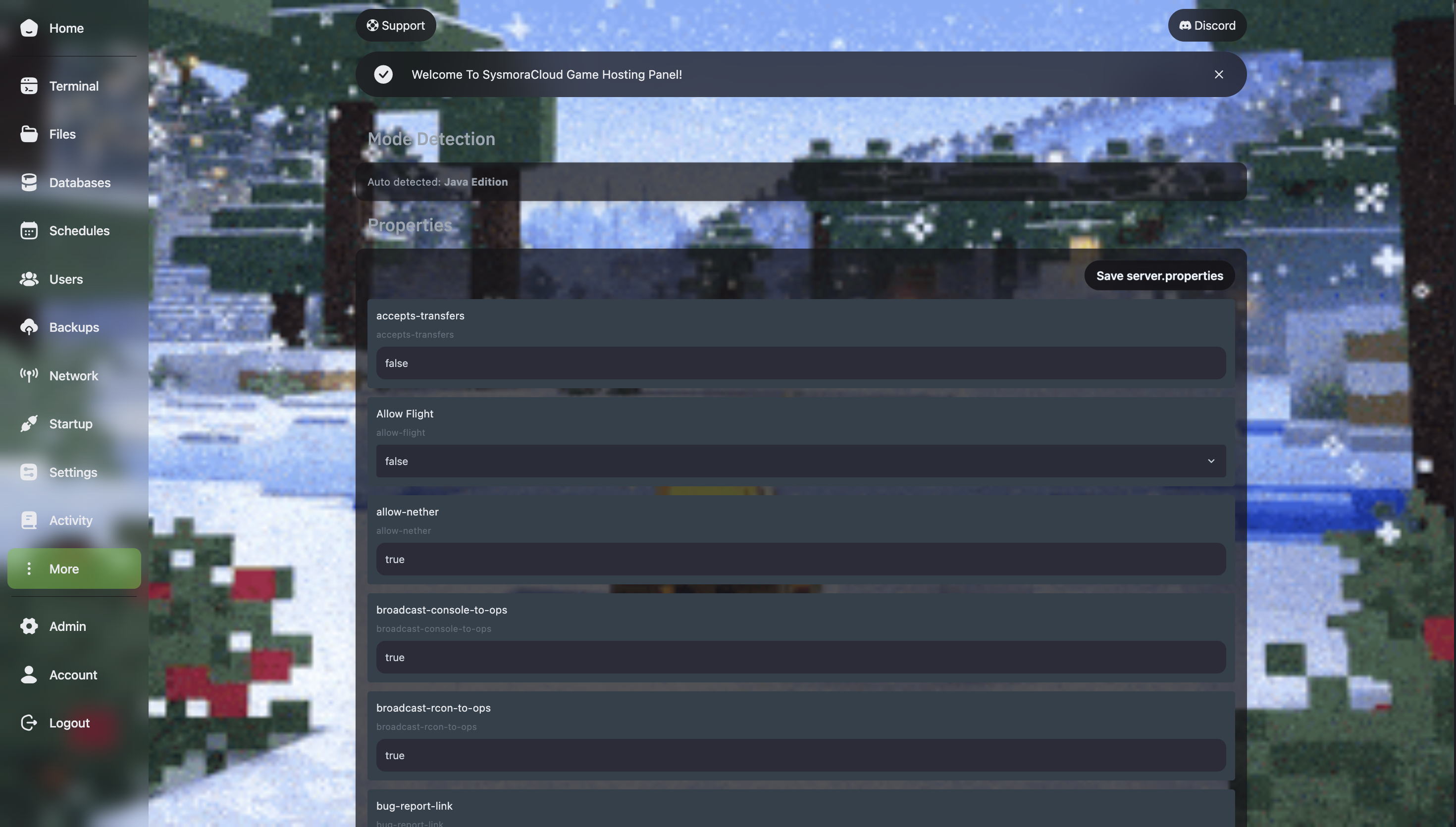 SysmoraCloud Game Panel - Config Editor